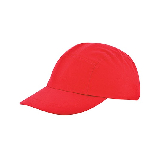 Czapka z Daszkiem Dziecieca 5 Panelowa Bawelniana ze Snapbackiem C506 - Red