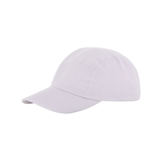 Czapka z Daszkiem Dziecieca 5 Panelowa Bawelniana ze Snapbackiem C506 - White