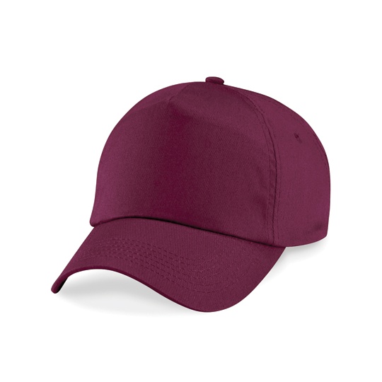 Czapka 5-panelowa Bawelniana Twill CB10B - Burgundy