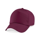 Czapka 5-panelowa Bawełniana Twill CB10B - Burgundy