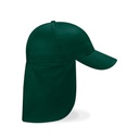 Czapka Dziecieca 6 Panelowa Bawelna Twill z Oslona Karku CB11b - Bottle Green