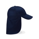 Czapka Dziecieca 6 Panelowa Bawelna Twill z Oslona Karku CB11b - French Navy