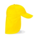 Czapka Dziecieca 6 Panelowa Bawelna Twill z Oslona Karku CB11b - Yellow