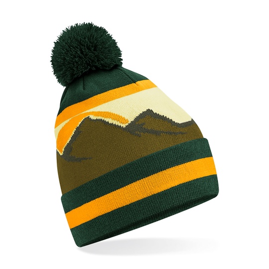 Czapka z Pomponem Wywijany Brzeg Poliester Recykling CB395R - Alpine Peaks