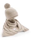 Zestaw Czapka Beanie i Szalik CB401 - Oatmeal Fleck