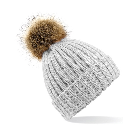 Czapka Unisex Dzianinowa z Pomponem CB412 - Light Grey