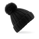 Czapka Unisex Akrylowa Zebrowana CB413 - Black