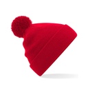 Czapka Dziecieca z Pomponem Akrylowa Dwuwarstwowa CB426B - Classic Red