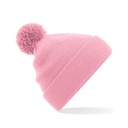 Czapka Dziecieca z Pomponem Akrylowa Dwuwarstwowa CB426B - Dusky Pink