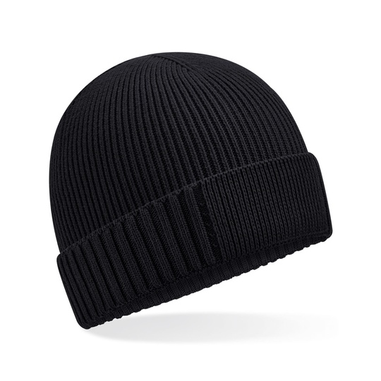 Czapka Z Wywijanym Brzegiem Bawelna Organiczna Oddychajaca CB438N - Black