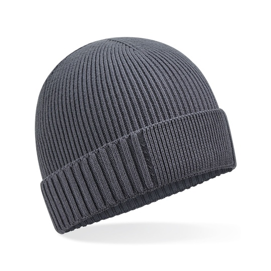 Czapka Z Wywijanym Brzegiem Bawelna Organiczna Oddychajaca CB438N - Graphite Grey