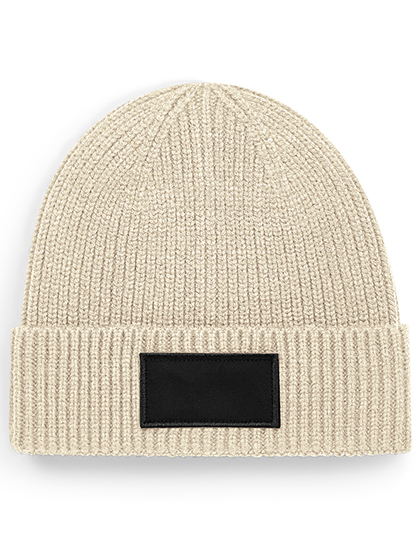 Czapka Beanie Recykling CB442R - Oatmeal & Black