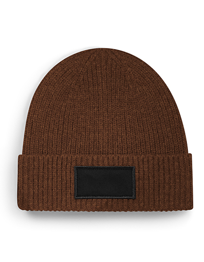 Czapka Beanie Recykling CB442R - Walnut & Black