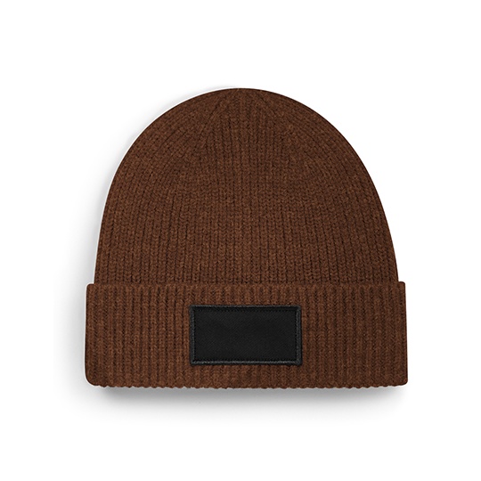 Czapka beanie CB442R - Walnut & Black
