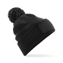 Czapka z Pomponem Dwuwarstwowa Akrylowa CB443 - Black & Graphite Grey