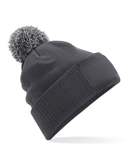 Czapka z Pomponem Dwuwarstwowa Akrylowa CB443 - Graphite Grey & Light Grey