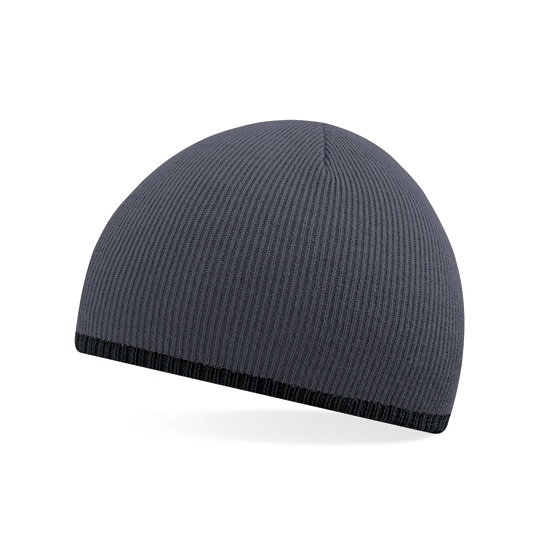 Dwuwarstwowa czapka pull-on CB44C - Graphite Grey & Black