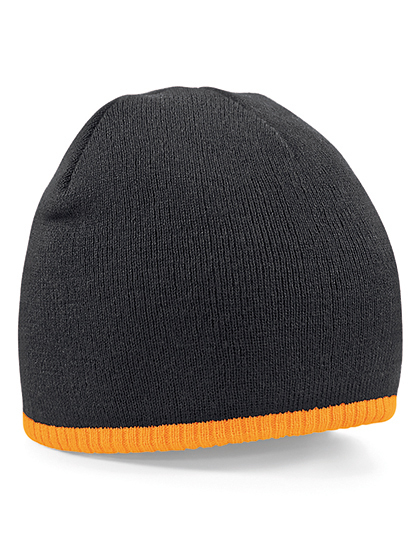 Dwuwarstwowa czapka pull-on CB44C - Black & Fluorescent Orange