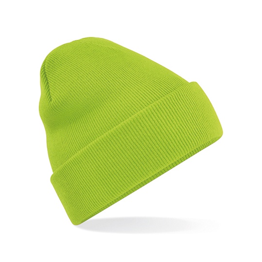 Czapka dzianinowa z wywinięciem CB45 - Lime Green