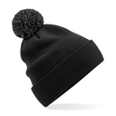 Czapka Dwuwarstwowa Akrylowa z Pomponem CB450 - Black & Graphite Grey