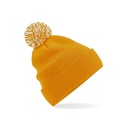 Czapka Dwuwarstwowa Akrylowa z Pomponem CB450 - Mustard & Off White