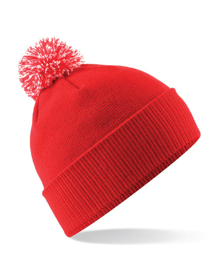 Czapka Dziecięca Akrylowa CB450B - Bright Red & Off White
