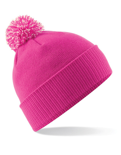 Czapka Dziecięca Akrylowa CB450B - Fuchsia & Off White