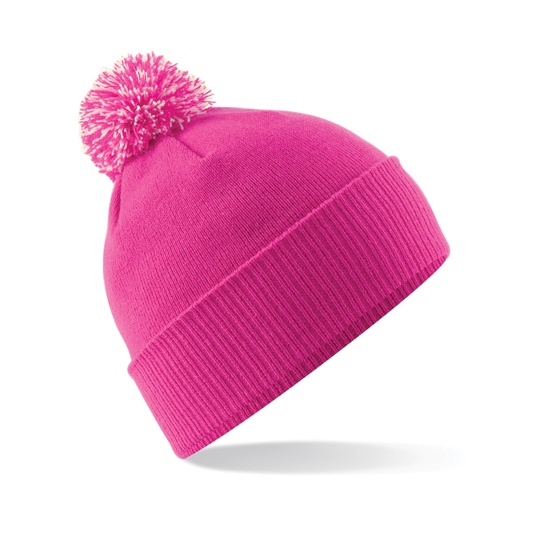 Czapka Dziecieca Akrylowa CB450B - Fuchsia & Off White