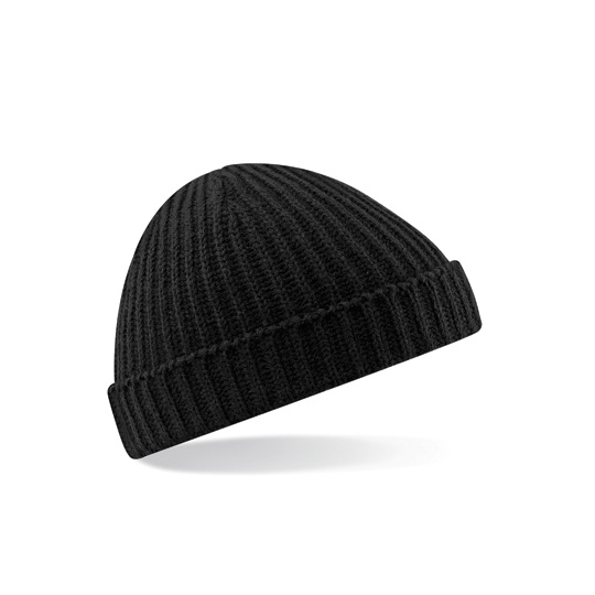 Czapka Beanie Akryl Soft-Touch Prazkowana CB460 - Black