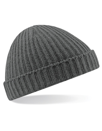 Czapka Beanie Akryl Soft-Touch Prazkowana CB460 - Smoke Grey