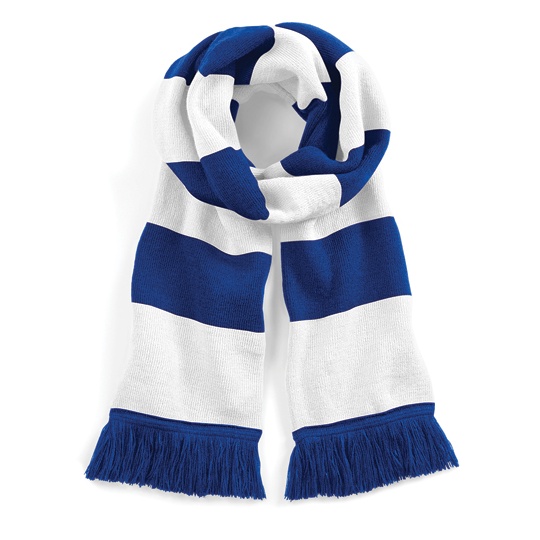 Szalik Dwuwarstwowy Akrylowy CB479 - Bright Royal & White