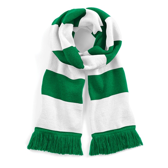 Szalik Dwuwarstwowy Akrylowy CB479 - Kelly Green & White