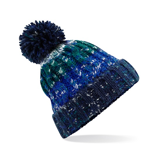 Czapka Dzianinowa z Pomponem Akrylowa Warkoczowa CB486 - Alpine Blues