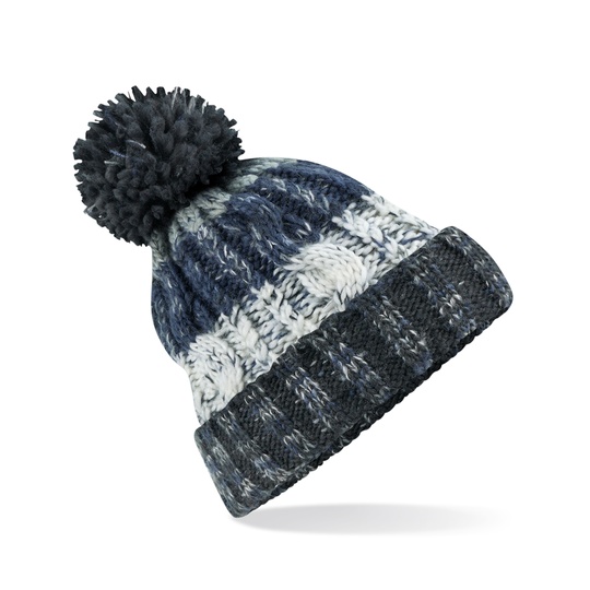 Czapka Dzianinowa z Pomponem Akrylowa Warkoczowa CB486 - Arctic Dawn