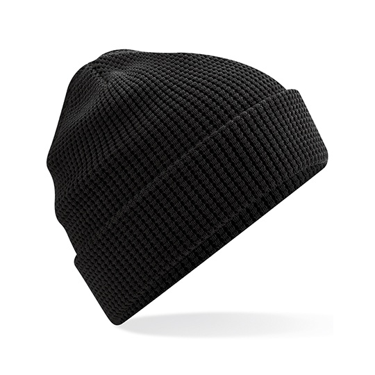 Czapka Waflowa Bawelna Organiczna Oddychajaca CB52N - Black