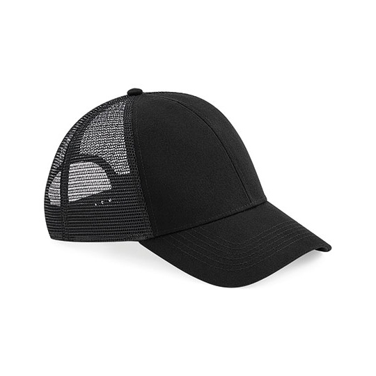Czapka Truckerka Bawelna Organiczna Siatka CB60 - Black