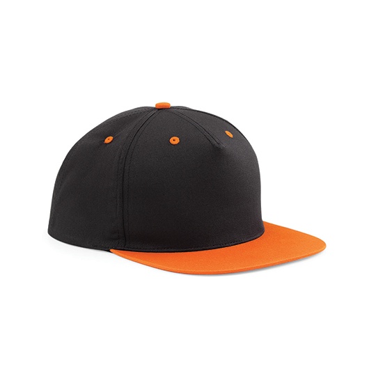 Czapka 5-panelowa CB610c - Black & Orange