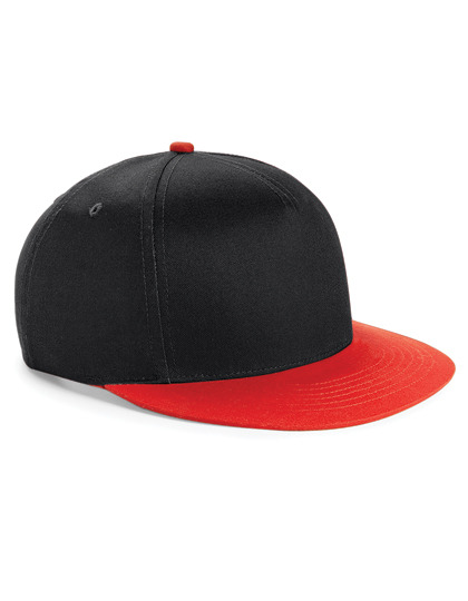 Czapka Snapback Bawełniana CB615 - Black & Bright Red