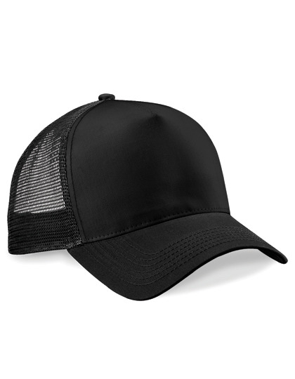 Czapka Trucker Snapback 5-Panelowa z Siatka CB640 - Black & Black