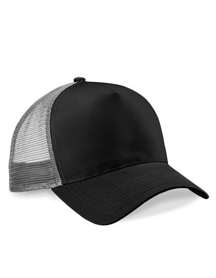 Czapka Trucker Snapback 5-Panelowa z Siatka CB640 - Black & Light Grey