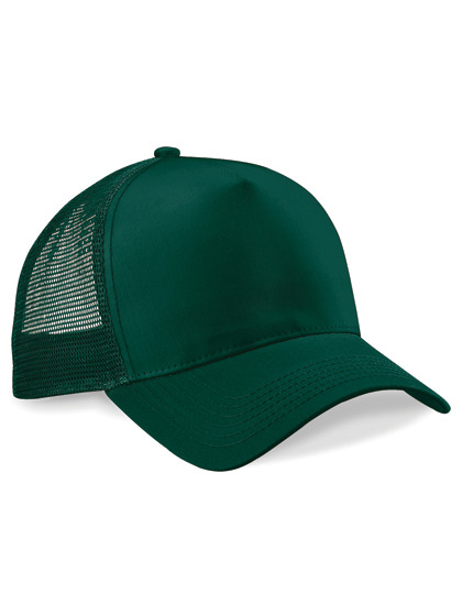 Czapka Trucker Snapback 5-Panelowa z Siatka CB640 - Bottle Green & Bottle Green