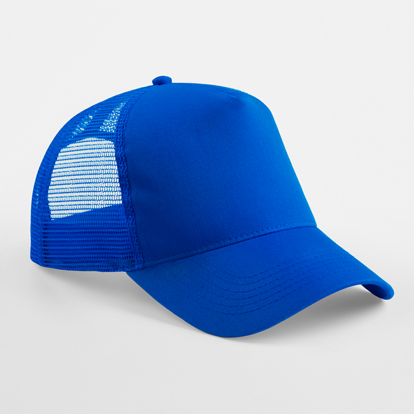 Czapka Trucker Snapback 5-Panelowa z Siatką CB640 - Bright Royal & Bright Royal
