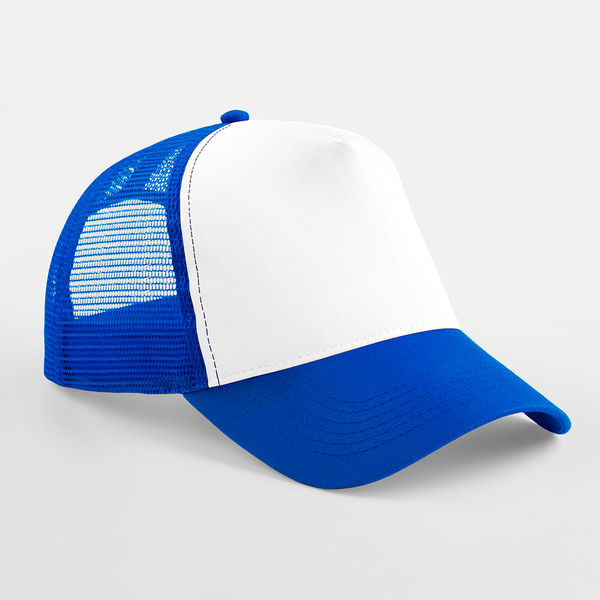 Czapka Trucker Snapback 5-Panelowa z Siatką CB640 - Bright Royal & White