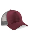 Czapka Trucker Snapback 5-Panelowa z Siatka CB640 - Burgundy & Light Grey