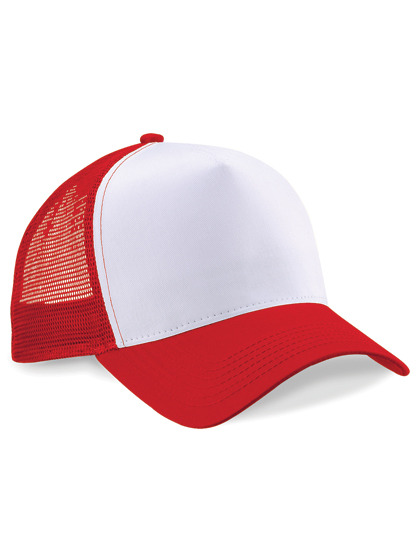 Czapka Trucker Snapback 5-Panelowa z Siatka CB640 - Classic Red & White