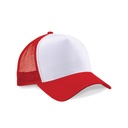 Czapka Trucker Snapback 5-Panelowa z Siatka CB640 - Classic Red & White