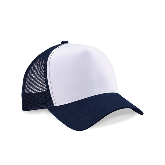 Czapka Trucker Snapback 5-Panelowa z Siatka CB640 - French Navy & White