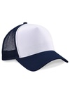 Czapka Trucker Snapback 5-Panelowa z Siatka CB640 - French Navy & White