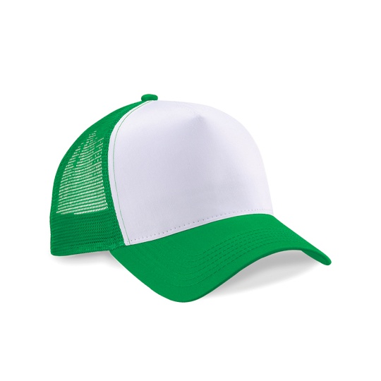 Czapka Trucker Snapback 5-Panelowa z Siatka CB640 - Pure Green & White