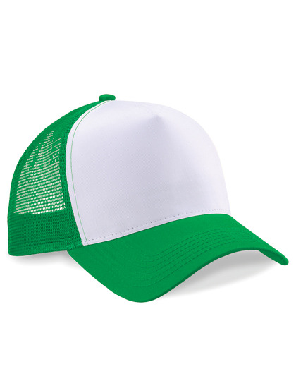 Czapka Trucker Snapback 5-Panelowa z Siatka CB640 - Pure Green & White